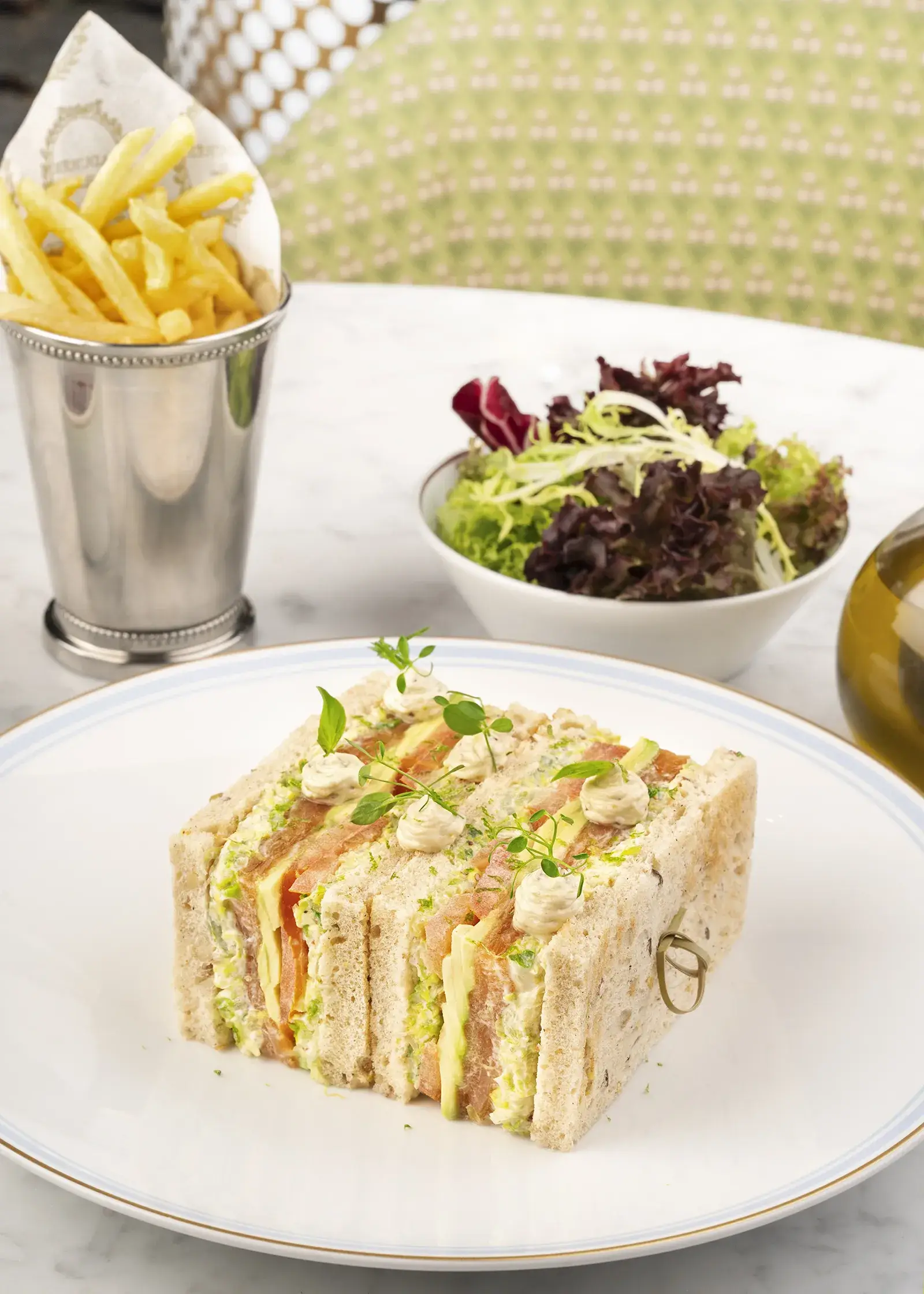 Club salmon - beautifully plated and ready to enjoy