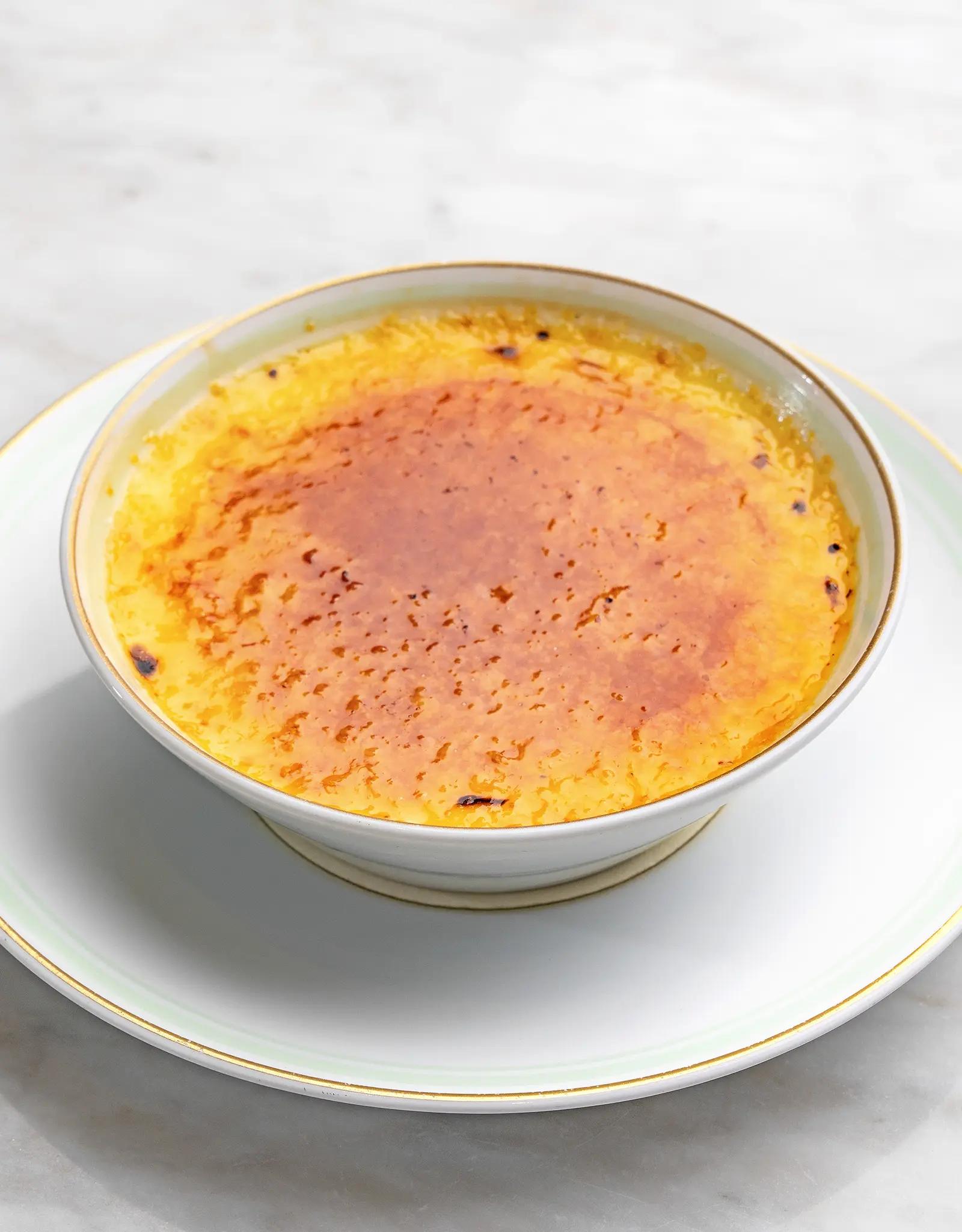 Cème Brulée - beautifully plated and ready to enjoy