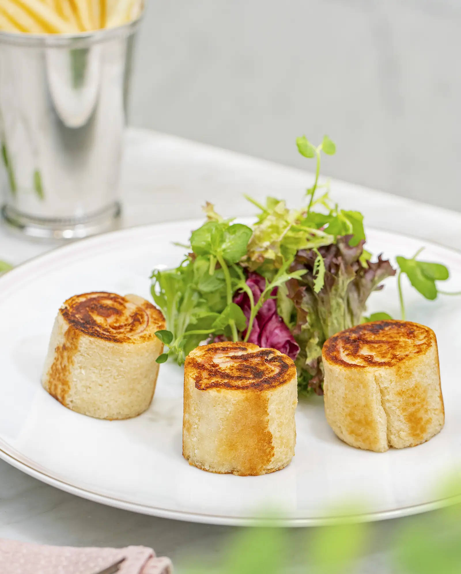Croque Monsieur Ladurée beautifully plated and ready to explore