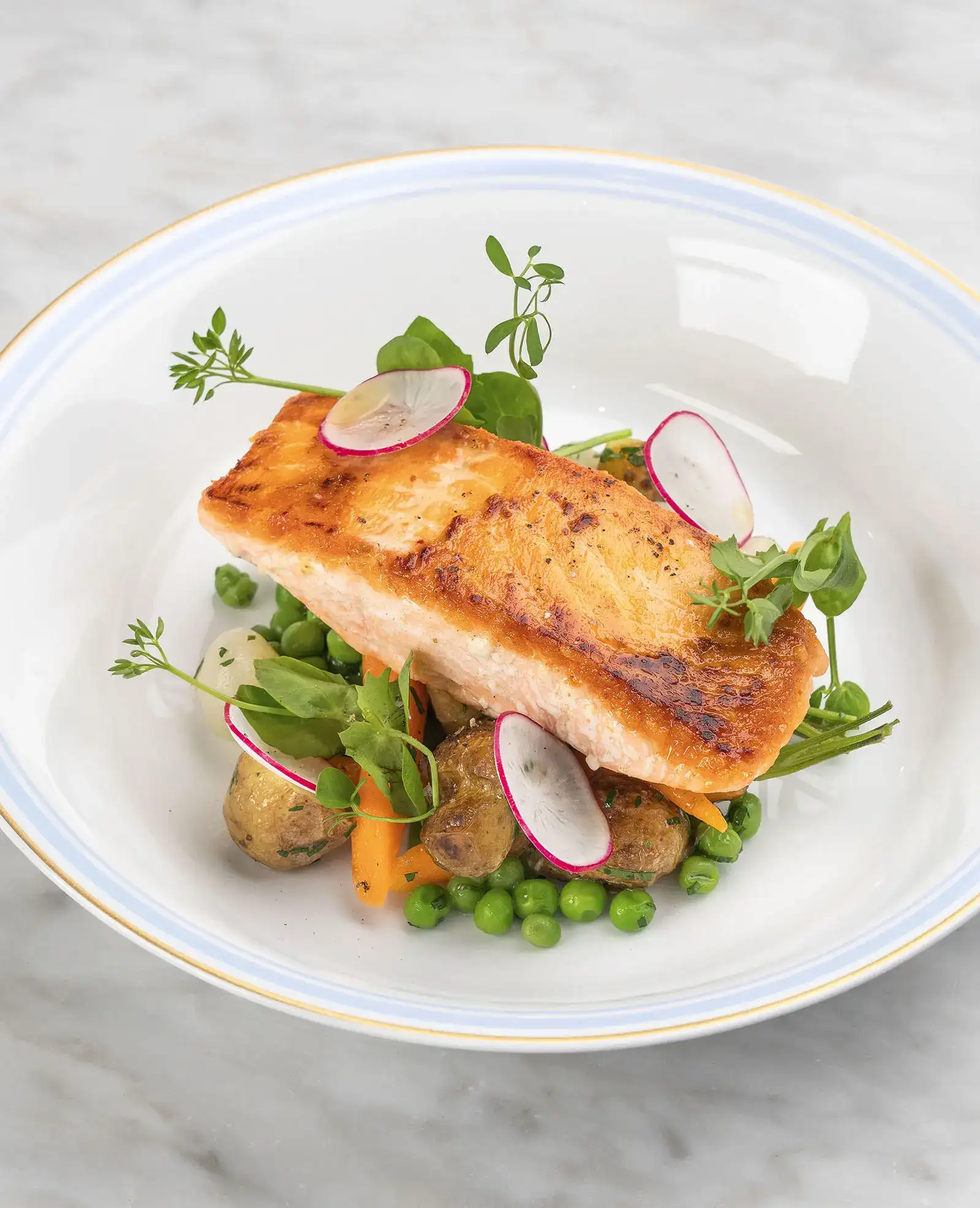 Grilled Salmon - beautifully plated and ready to enjoy