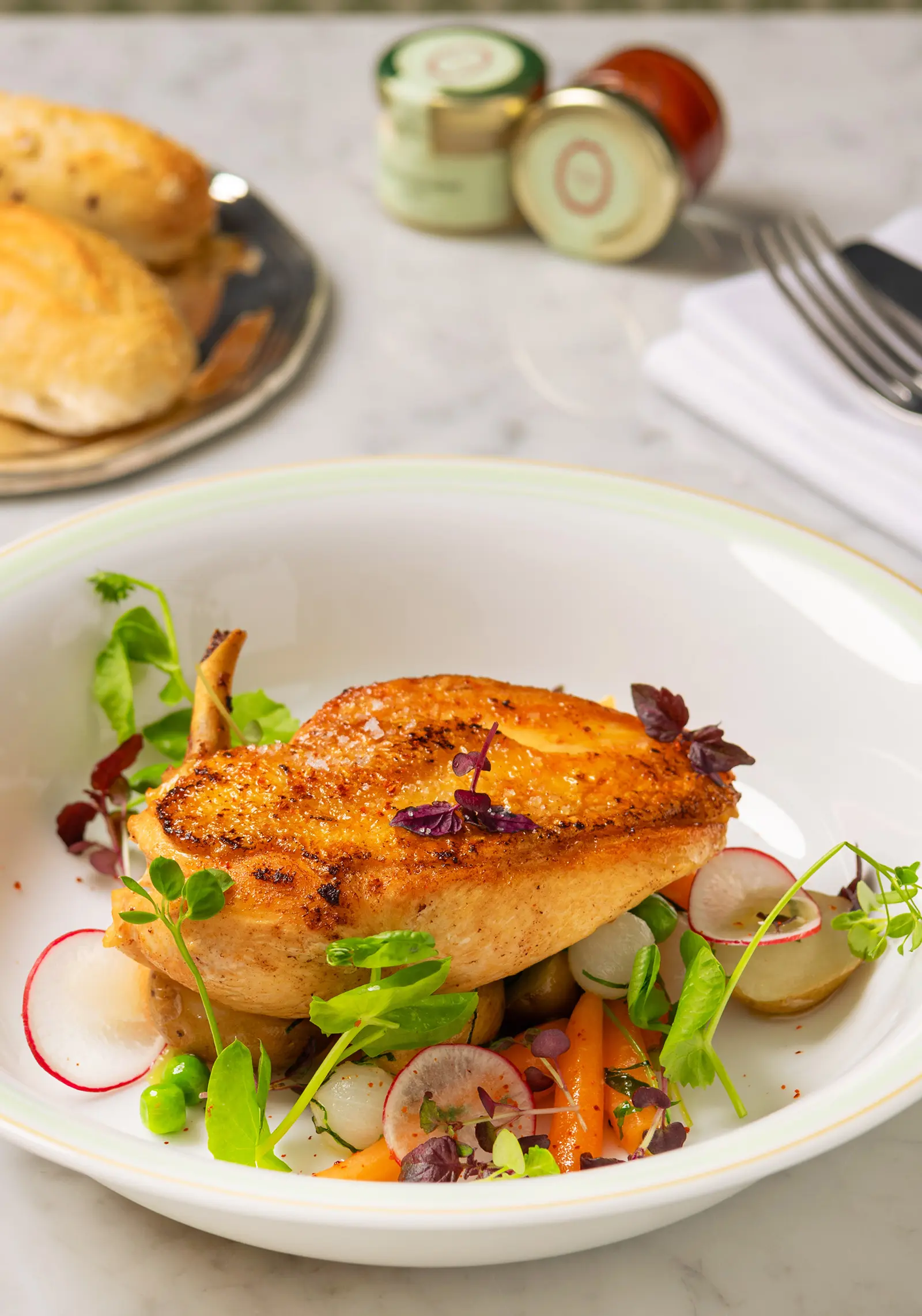 Grilled chicken - beautifully plated and ready to enjoy