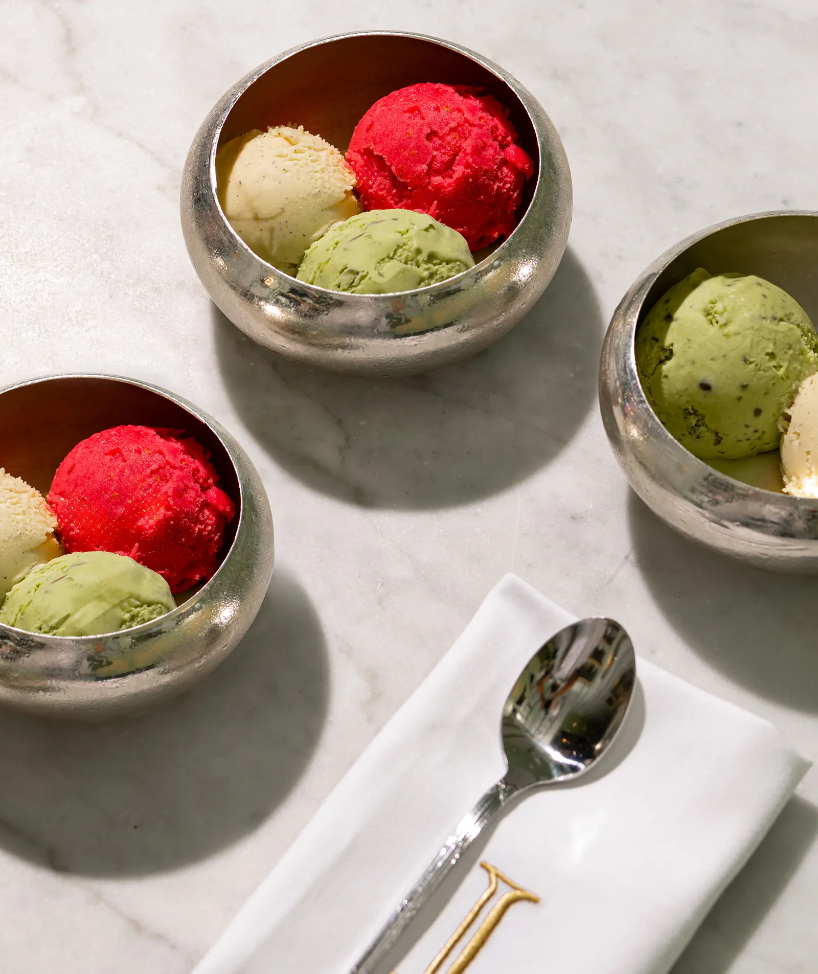 Icecream scoop - beautifully plated and ready to enjoy