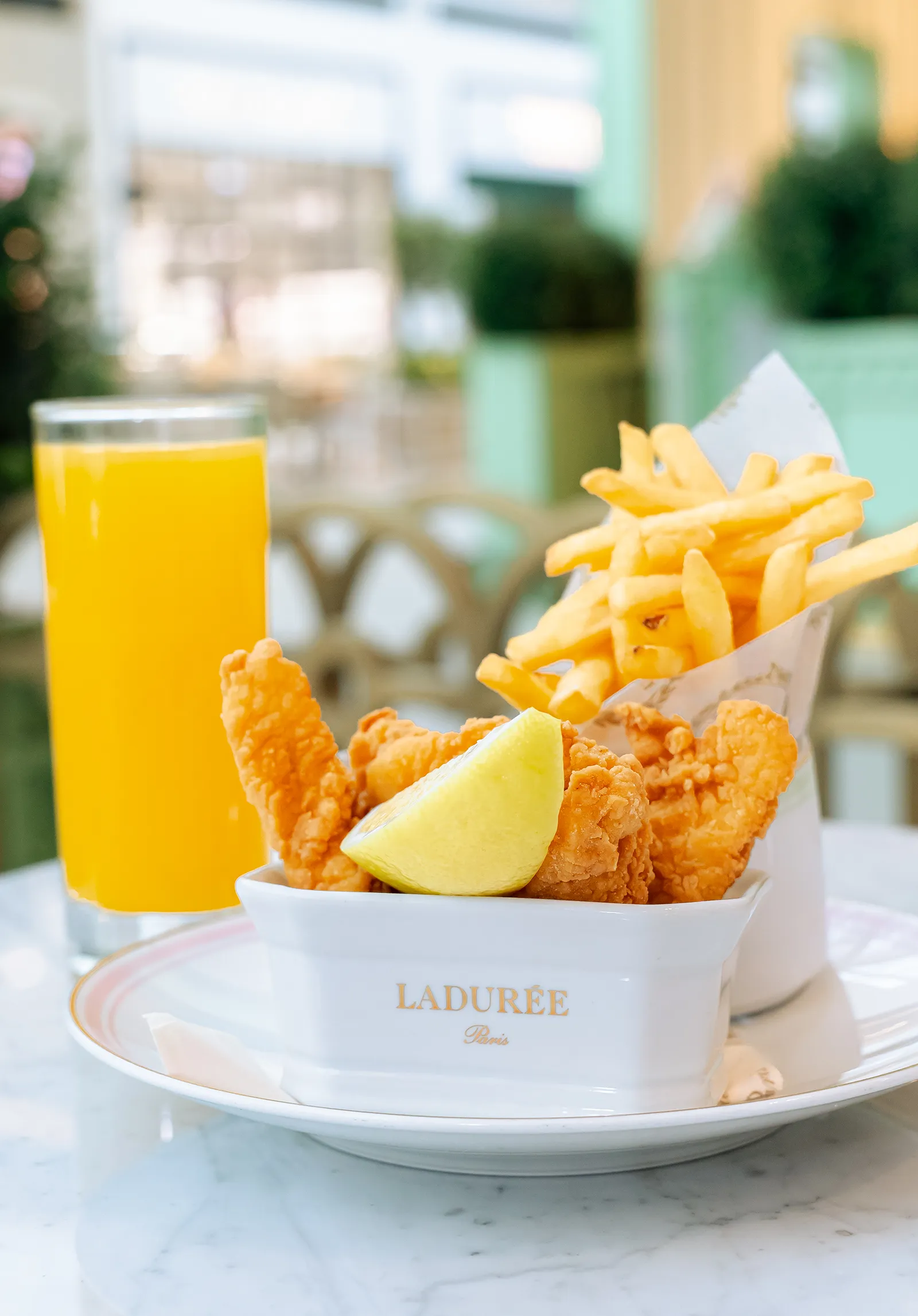 Ladurée Children's menu. For children under 12 years old - beautifully plated and ready to enjoy