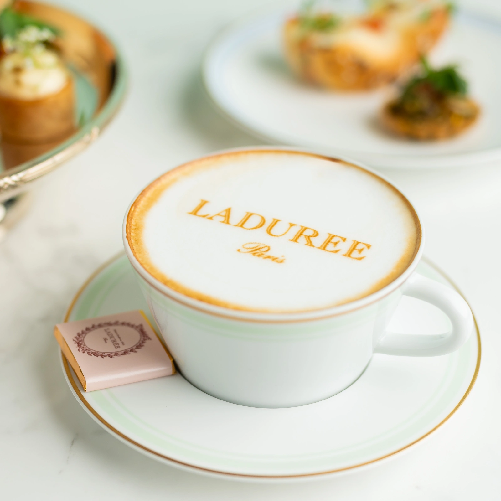 Café latte - beautifully plated and ready to enjoy
