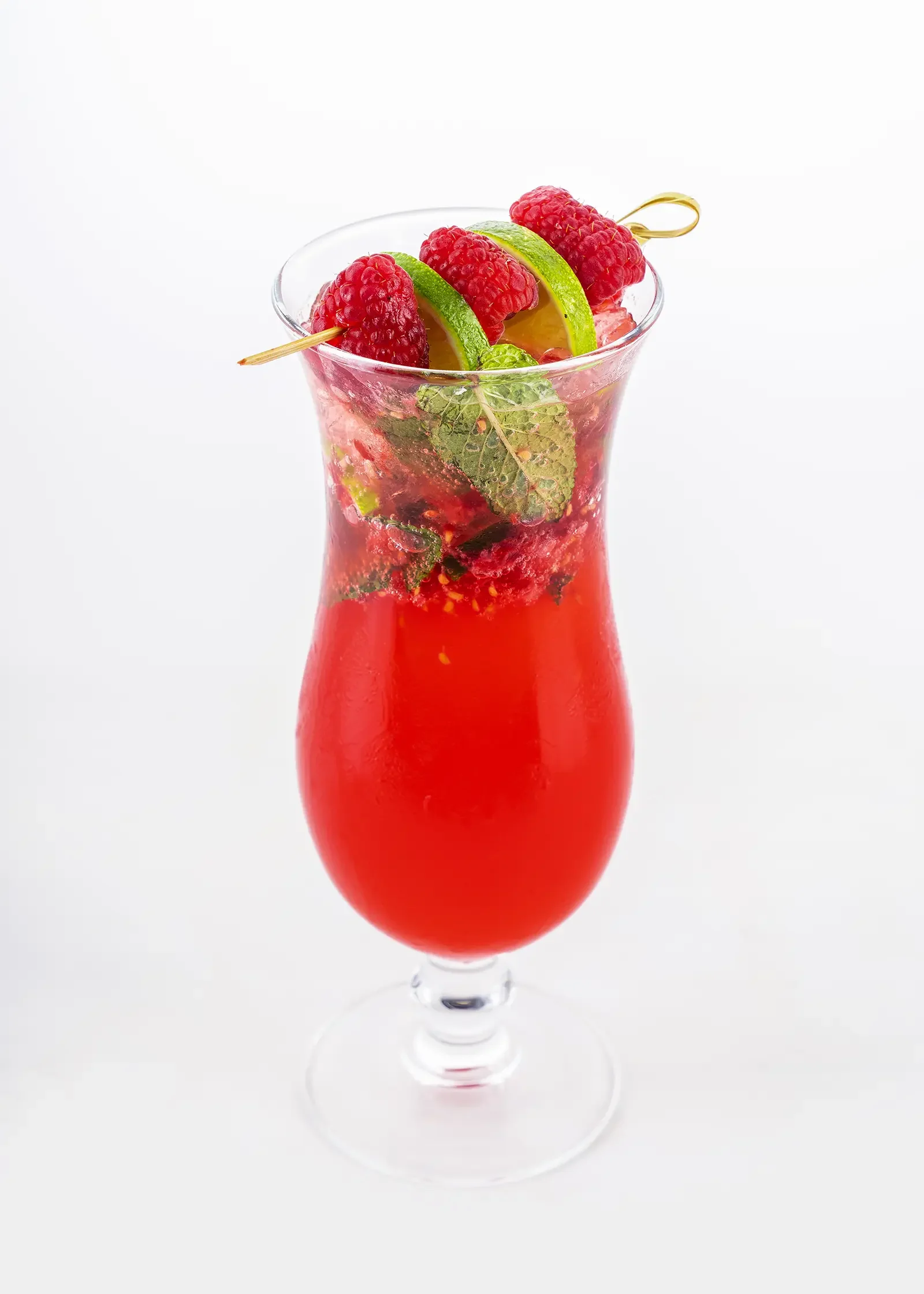 Raspberry mojito - beautifully plated and ready to enjoy