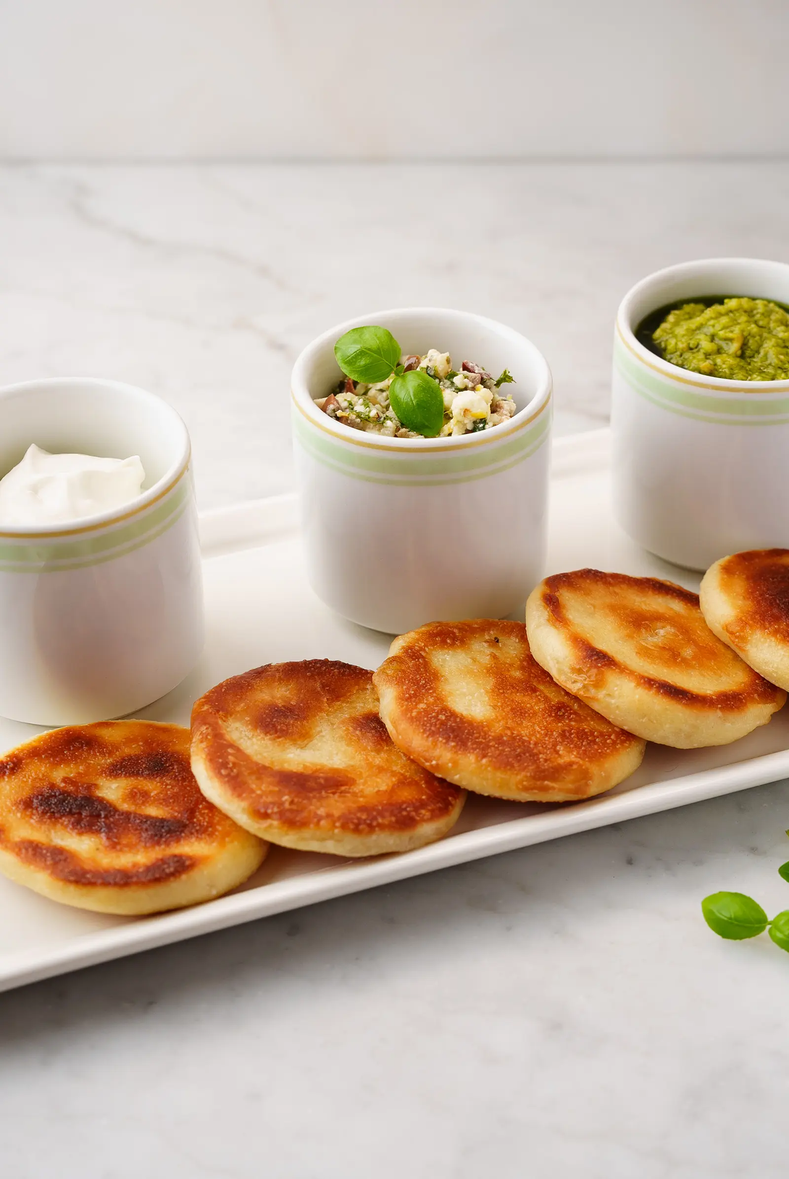 Trio Dips- beautifully plated and ready to enjoy