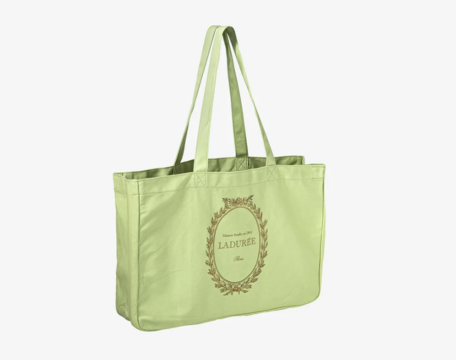 Green Ladurée Tote Bag back