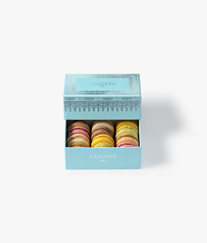 Napoleo12 Macarons_Gift Box–blue Front